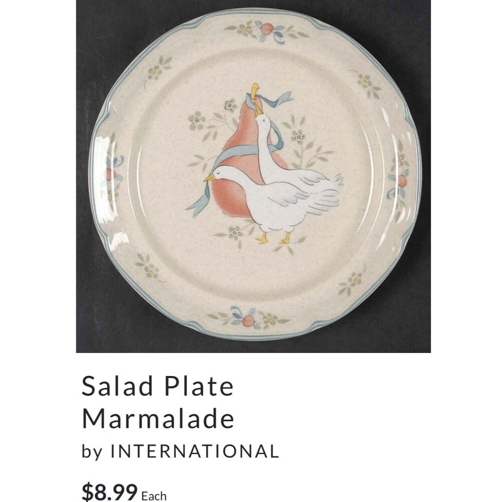 MARMALADE Geese 8868 Vintage International China Japan Salad Plates